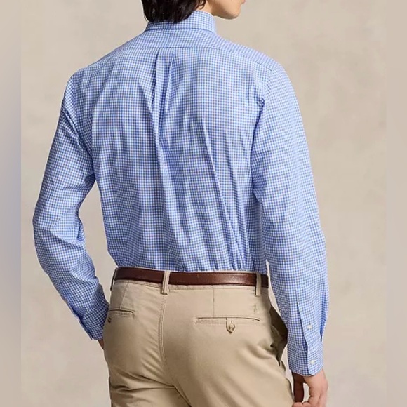 Ralph Lauren Men’s blue Size XL
 Classic-Fit Stretch Poplin Shirt - Picture 3 of 9